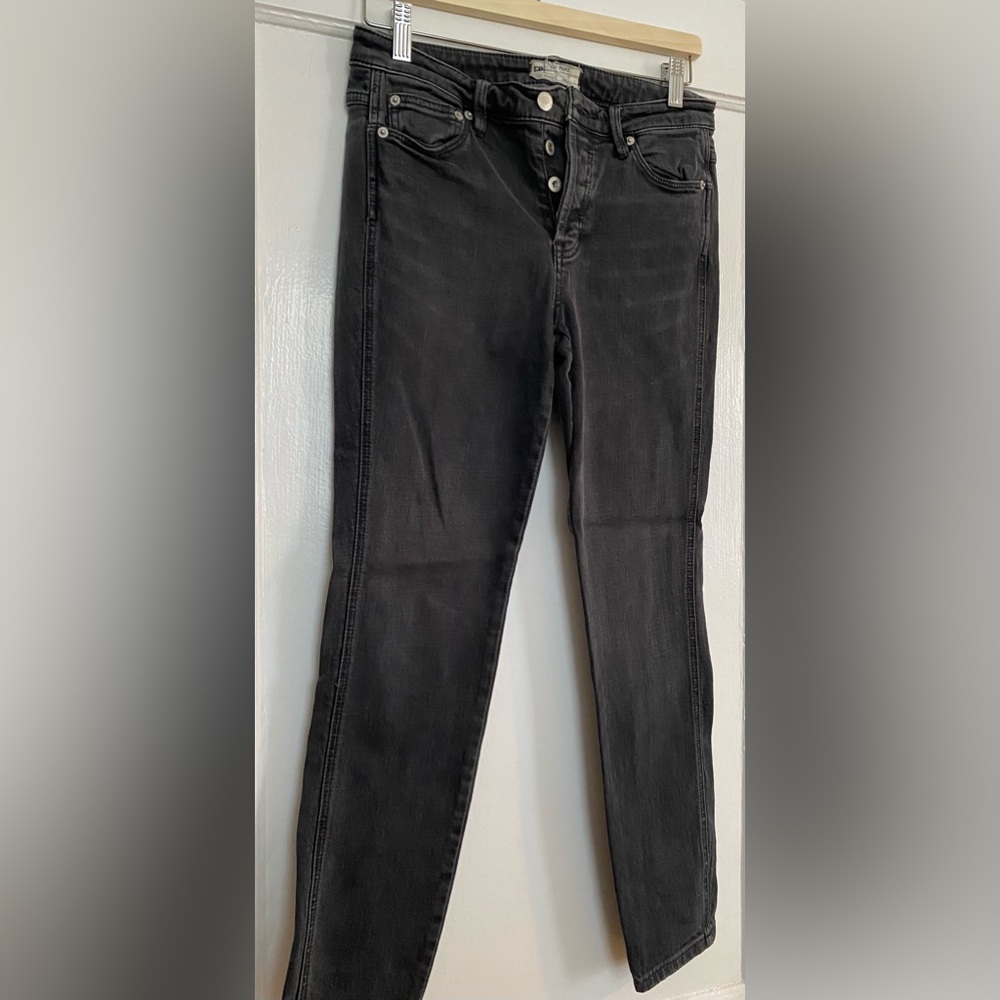 SOLD Free People Button Up Black Jeans Like new size 28 skinny jeans
